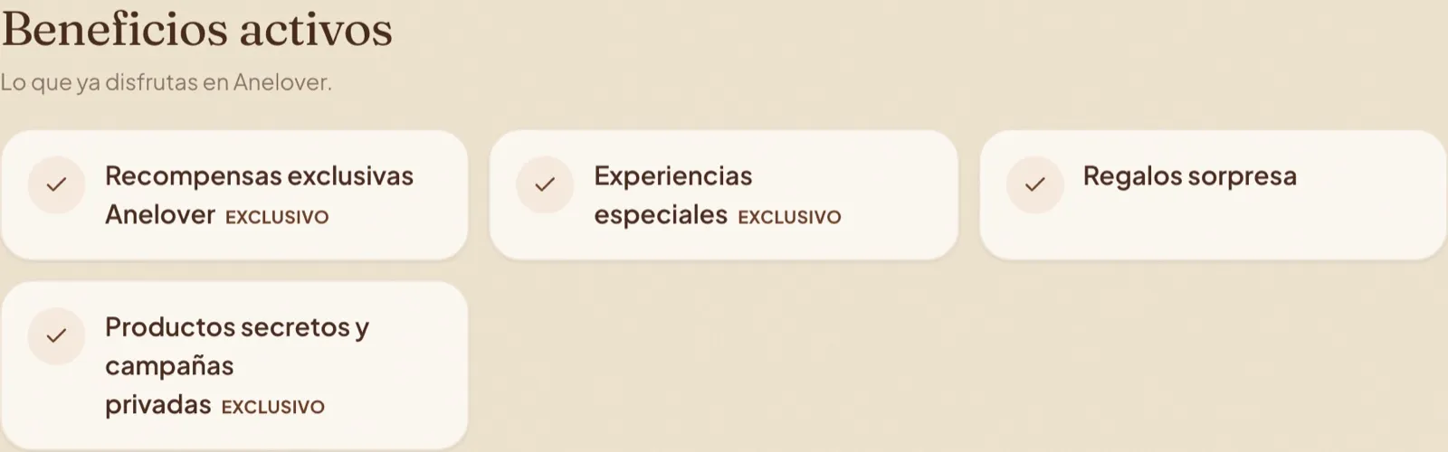 Beneficios activos del capítulo Anelover